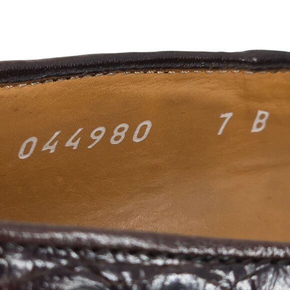 Vintage Ralph Lauren Italy Exotic Brown Alligator Womens 7B Dress Shoes Loafers - Picture 8 of 11